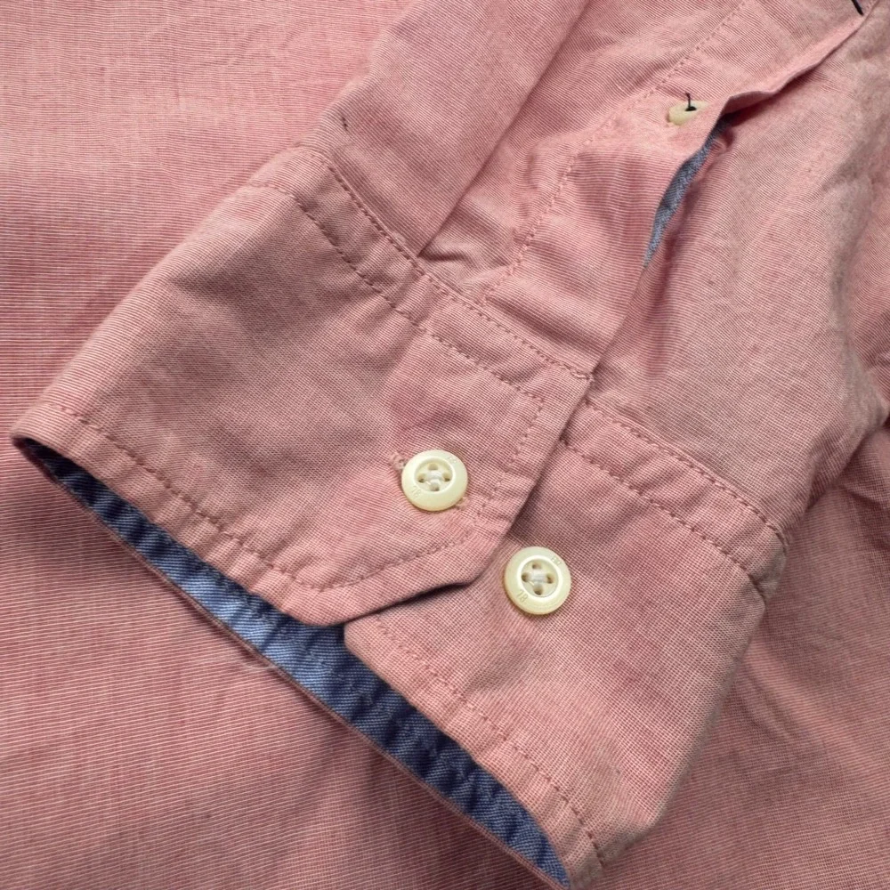 Banana Republic Custom 078 Wash Shirt Mens XL Camden Fit Pink Cotton Button Down